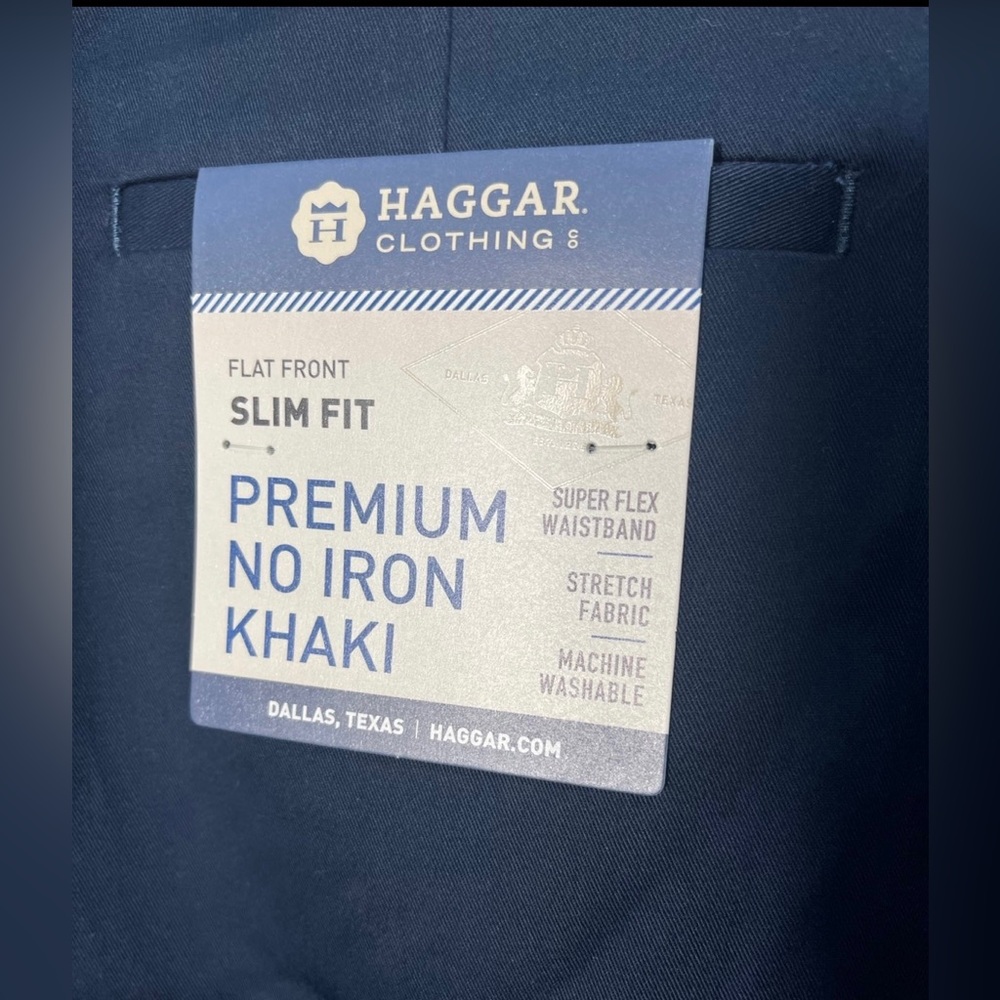 Haggar Mens Dress Pants-Sz36Wx29L Slim-NWT - Picture 6 of 10
